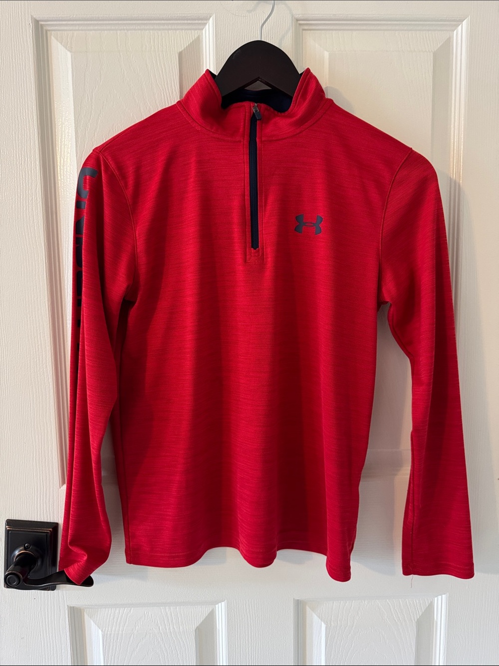 Under Armour Boy’s Bright Red Quarter-Zip Performance Pullover